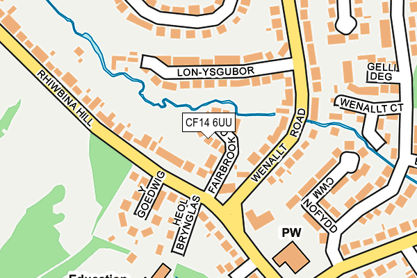 CF14 6UU map - OS OpenMap – Local (Ordnance Survey)