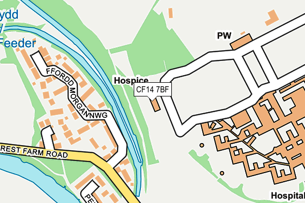 CF14 7BF map - OS OpenMap – Local (Ordnance Survey)