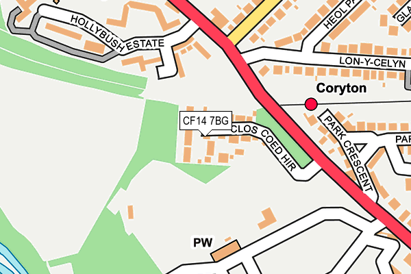 CF14 7BG map - OS OpenMap – Local (Ordnance Survey)