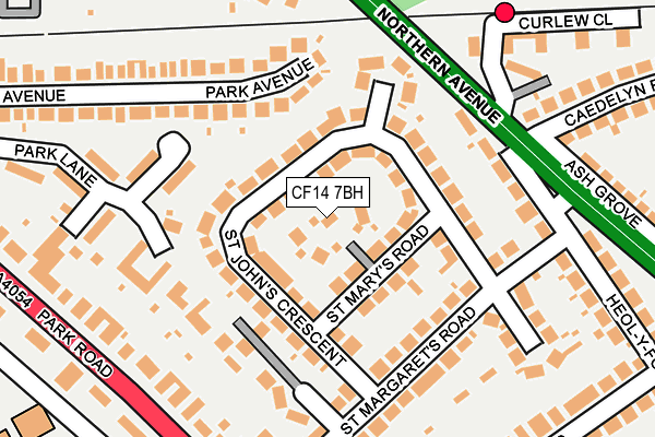 CF14 7BH map - OS OpenMap – Local (Ordnance Survey)