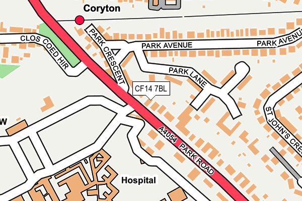 CF14 7BL map - OS OpenMap – Local (Ordnance Survey)