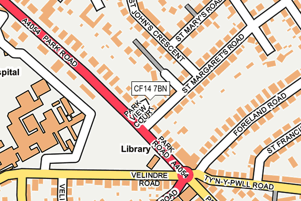 CF14 7BN map - OS OpenMap – Local (Ordnance Survey)