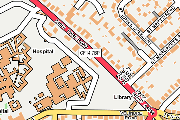 CF14 7BP map - OS OpenMap – Local (Ordnance Survey)