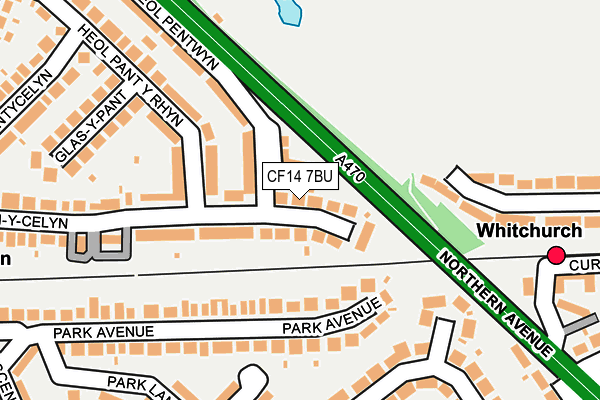 CF14 7BU map - OS OpenMap – Local (Ordnance Survey)