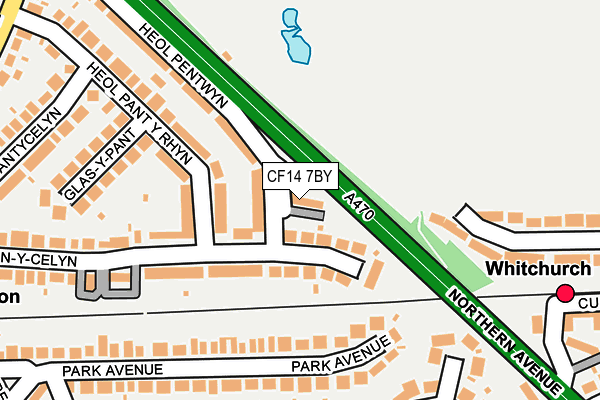 CF14 7BY map - OS OpenMap – Local (Ordnance Survey)