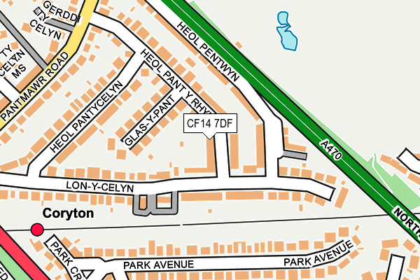 CF14 7DF map - OS OpenMap – Local (Ordnance Survey)