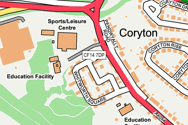 CF14 7DP map - OS OpenMap – Local (Ordnance Survey)