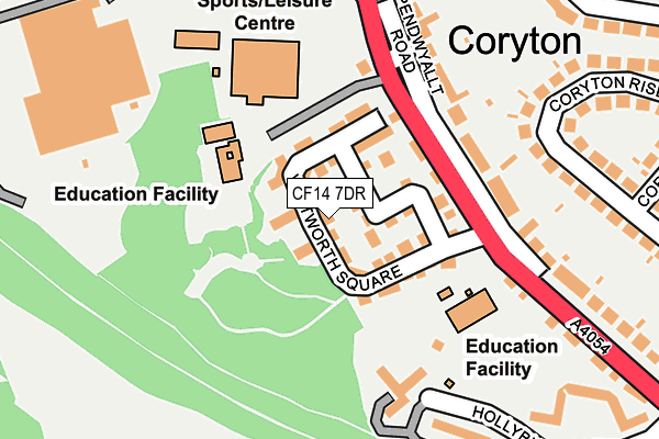 CF14 7DR map - OS OpenMap – Local (Ordnance Survey)