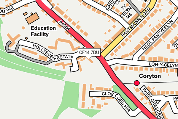 CF14 7DU map - OS OpenMap – Local (Ordnance Survey)