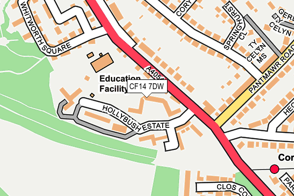 CF14 7DW map - OS OpenMap – Local (Ordnance Survey)