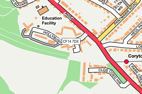 CF14 7DX map - OS OpenMap – Local (Ordnance Survey)