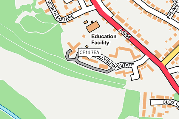 CF14 7EA map - OS OpenMap – Local (Ordnance Survey)