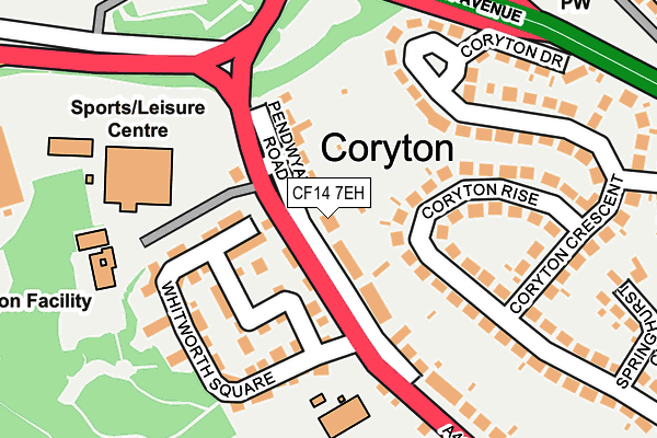 CF14 7EH map - OS OpenMap – Local (Ordnance Survey)