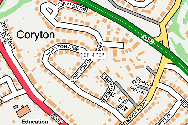 CF14 7EP map - OS OpenMap – Local (Ordnance Survey)