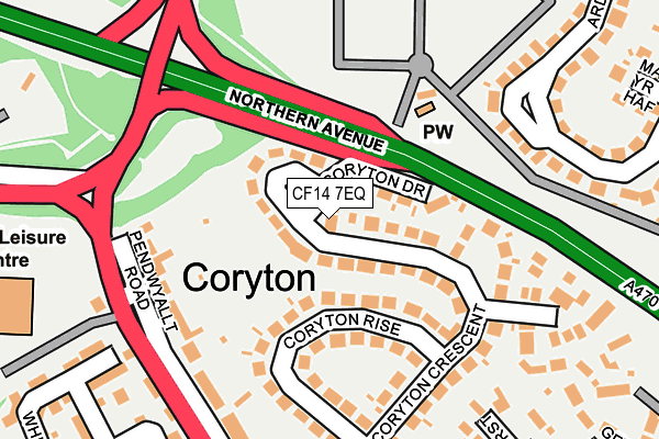 CF14 7EQ map - OS OpenMap – Local (Ordnance Survey)