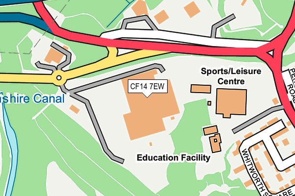 CF14 7EW map - OS OpenMap – Local (Ordnance Survey)