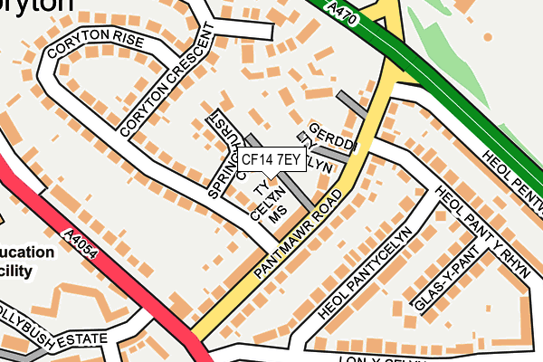 CF14 7EY map - OS OpenMap – Local (Ordnance Survey)