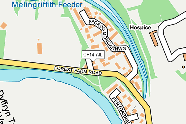 CF14 7JL map - OS OpenMap – Local (Ordnance Survey)