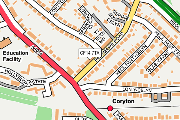 CF14 7TA map - OS OpenMap – Local (Ordnance Survey)