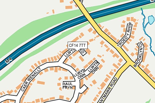 CF14 7TT map - OS OpenMap – Local (Ordnance Survey)