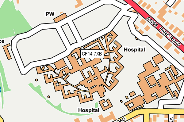 CF14 7XB map - OS OpenMap – Local (Ordnance Survey)