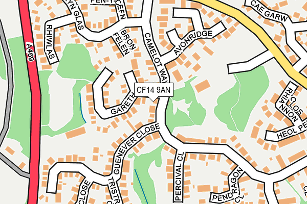 CF14 9AN map - OS OpenMap – Local (Ordnance Survey)