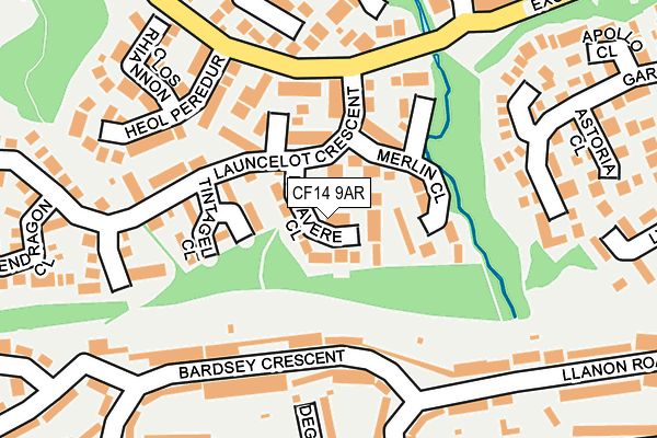 CF14 9AR map - OS OpenMap – Local (Ordnance Survey)