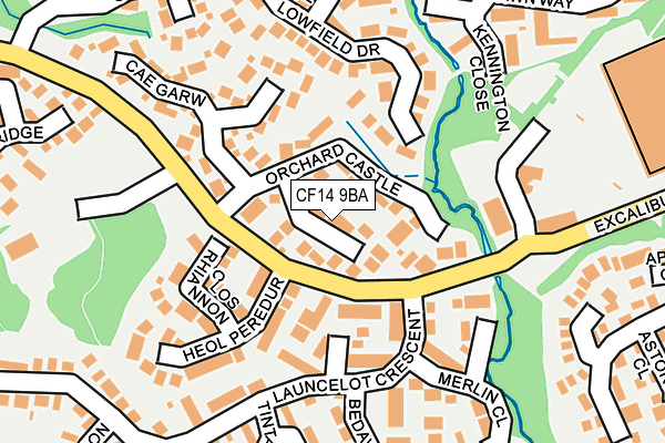 CF14 9BA map - OS OpenMap – Local (Ordnance Survey)