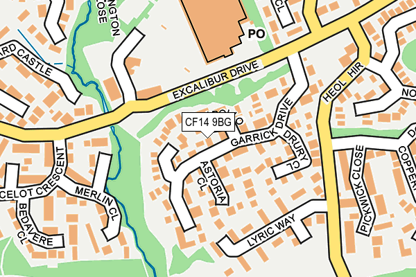 CF14 9BG map - OS OpenMap – Local (Ordnance Survey)