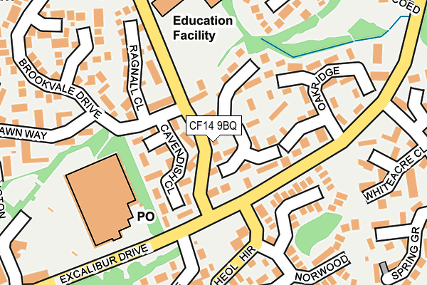 CF14 9BQ map - OS OpenMap – Local (Ordnance Survey)