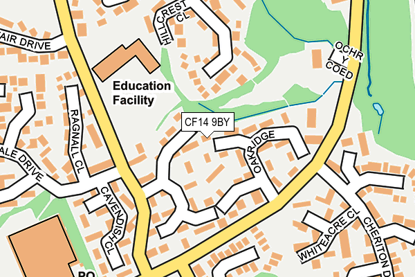 CF14 9BY map - OS OpenMap – Local (Ordnance Survey)