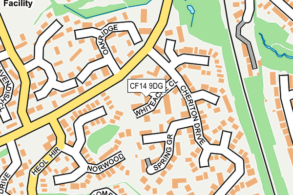 CF14 9DG map - OS OpenMap – Local (Ordnance Survey)