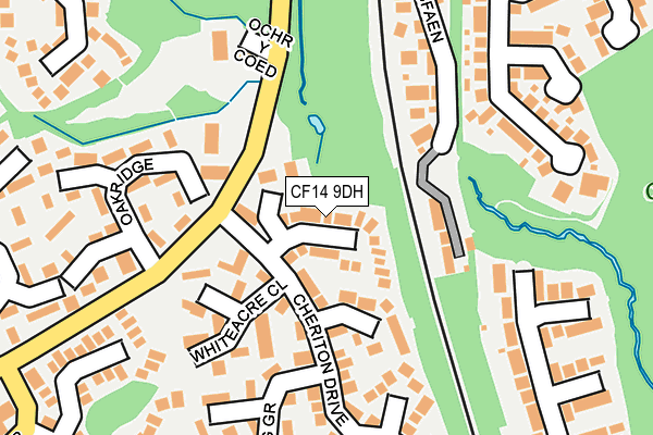 CF14 9DH map - OS OpenMap – Local (Ordnance Survey)