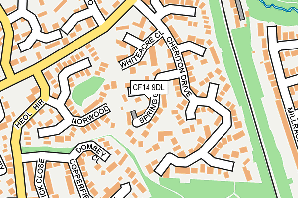CF14 9DL map - OS OpenMap – Local (Ordnance Survey)
