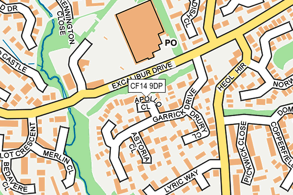 CF14 9DP map - OS OpenMap – Local (Ordnance Survey)