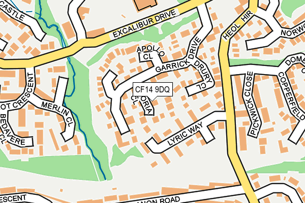 CF14 9DQ map - OS OpenMap – Local (Ordnance Survey)