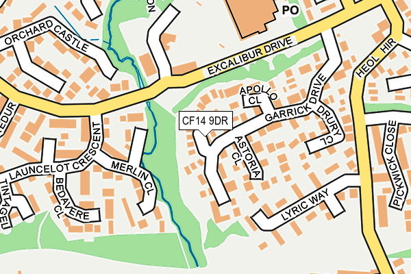 CF14 9DR map - OS OpenMap – Local (Ordnance Survey)