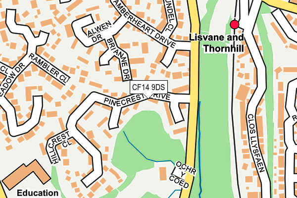 CF14 9DS map - OS OpenMap – Local (Ordnance Survey)