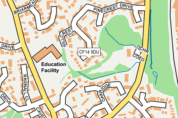 CF14 9DU map - OS OpenMap – Local (Ordnance Survey)