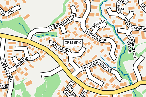 CF14 9DX map - OS OpenMap – Local (Ordnance Survey)