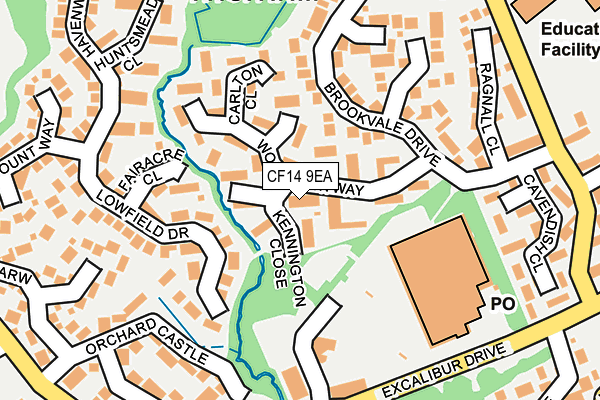 CF14 9EA map - OS OpenMap – Local (Ordnance Survey)