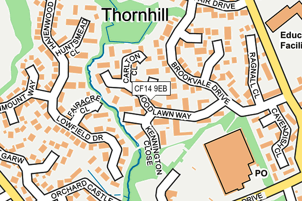 CF14 9EB map - OS OpenMap – Local (Ordnance Survey)