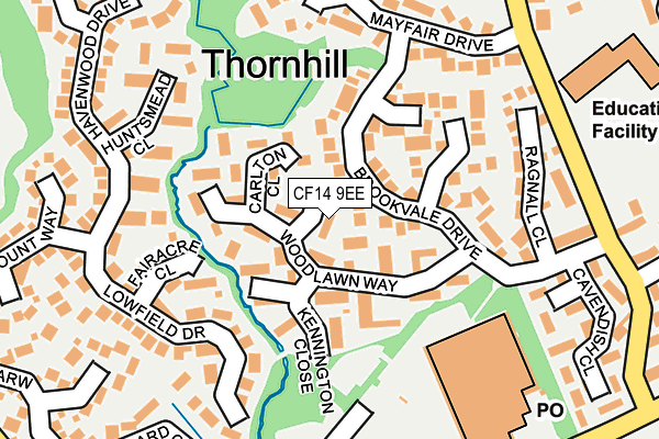 CF14 9EE map - OS OpenMap – Local (Ordnance Survey)