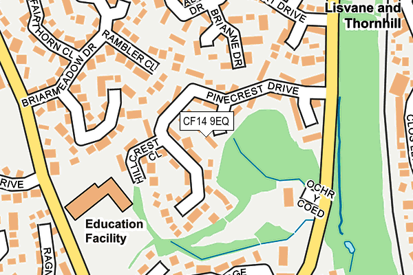 CF14 9EQ map - OS OpenMap – Local (Ordnance Survey)