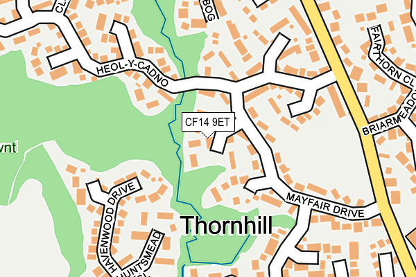 CF14 9ET map - OS OpenMap – Local (Ordnance Survey)