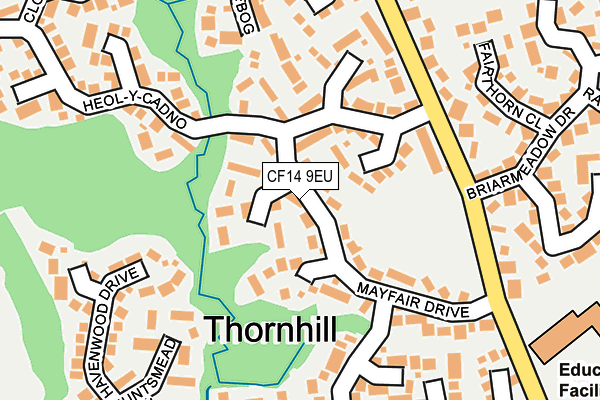 CF14 9EU map - OS OpenMap – Local (Ordnance Survey)