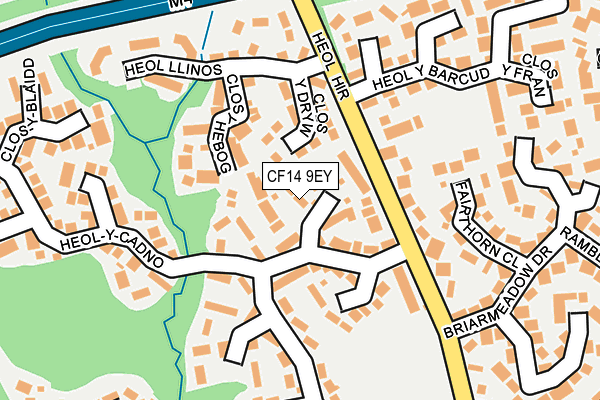 CF14 9EY map - OS OpenMap – Local (Ordnance Survey)