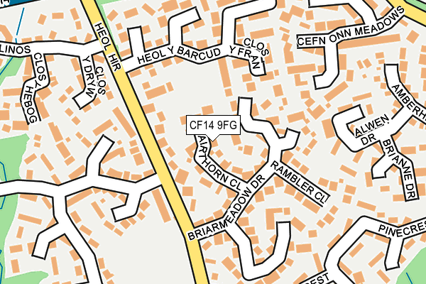 CF14 9FG map - OS OpenMap – Local (Ordnance Survey)