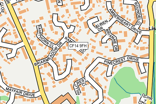 CF14 9FH map - OS OpenMap – Local (Ordnance Survey)