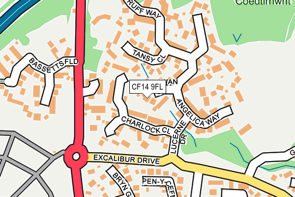 CF14 9FL map - OS OpenMap – Local (Ordnance Survey)
